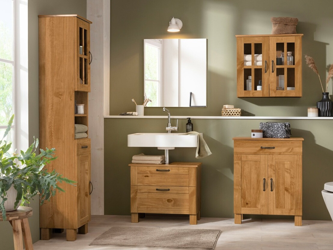 Стоящ шкаф за баня Ophlevu 106 (Бор)