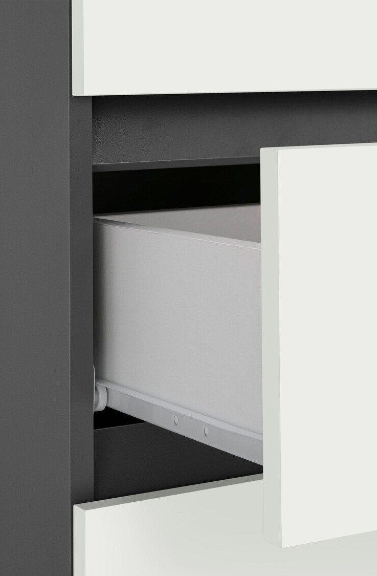 Стоящ шкаф за баня Soncamu 102 (Бял + Антрацит)