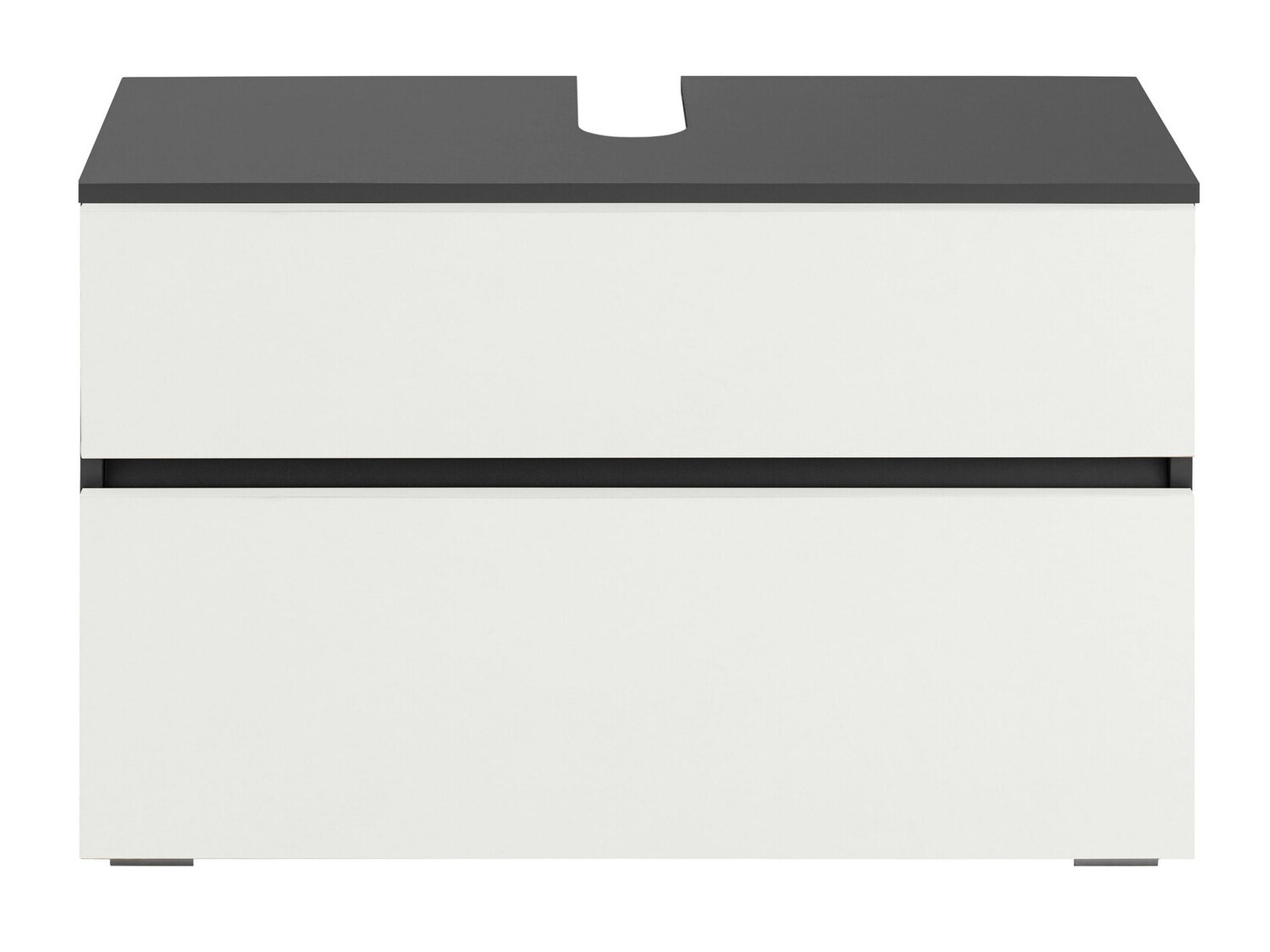 Стоящ шкаф за баня за мивка Soncamu 109 (Бял + Антрацит)