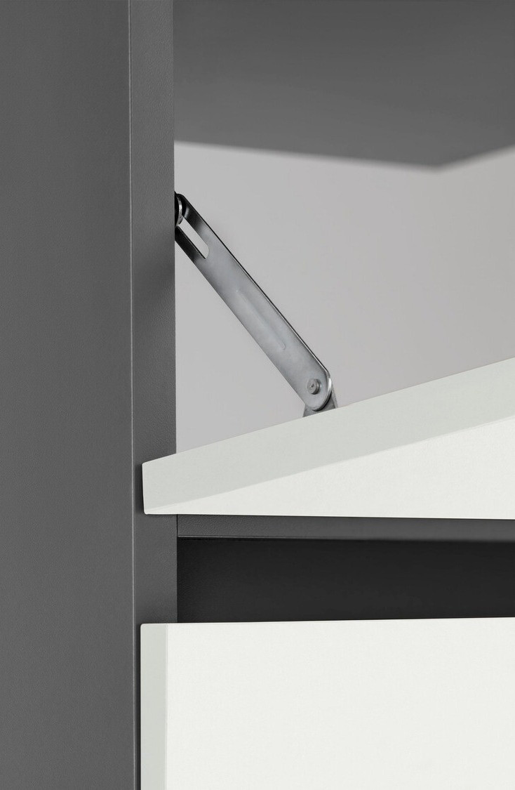 Стоящ шкаф за баня за мивка Soncamu 109 (Бял + Антрацит)