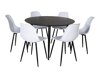 Маса и столове за трапезария Dallas 1563 (Бял + Черен)