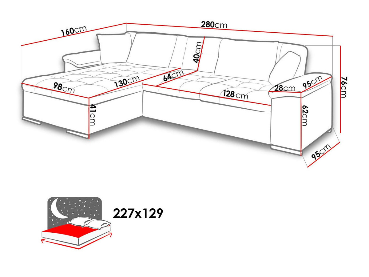 Ъглов диван Comfivo 181 (Otusso 14 + Sorriso 04)