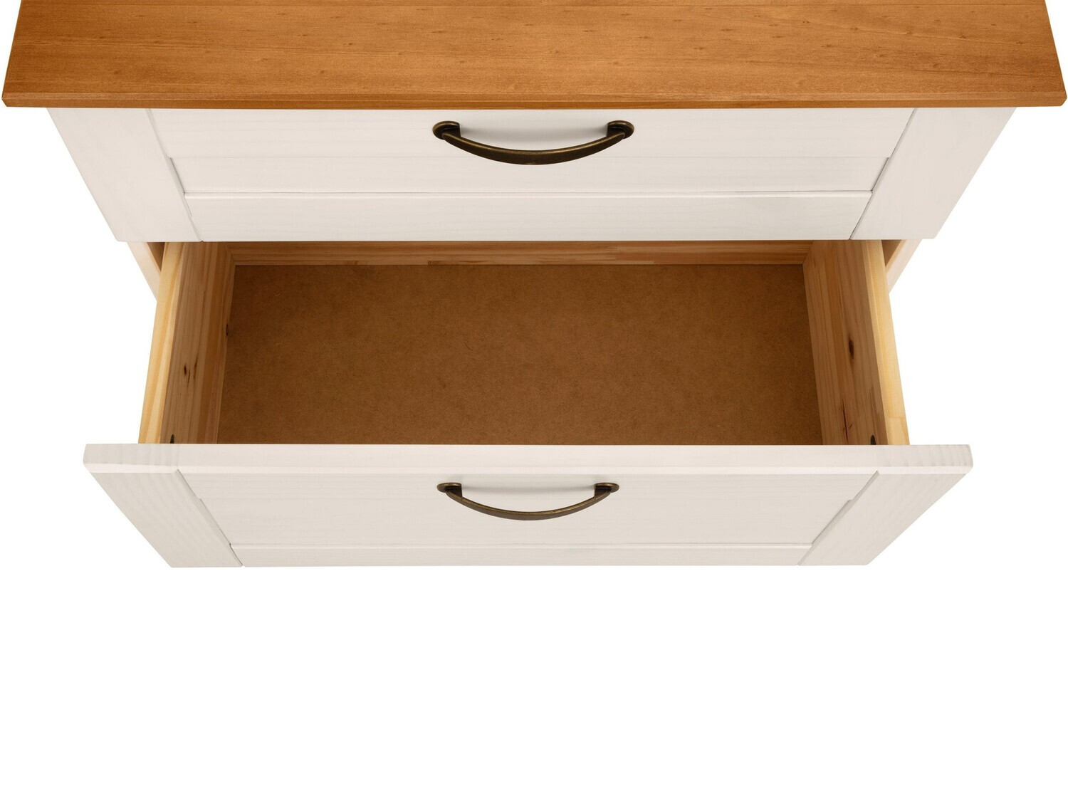 Стоящ шкаф за баня за мивка Ophlevu 102 (Бял + Меден дъб)