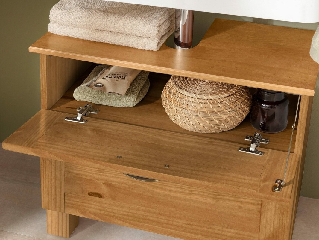 Стоящ шкаф за баня за мивка Ophlevu 102 (Бор)