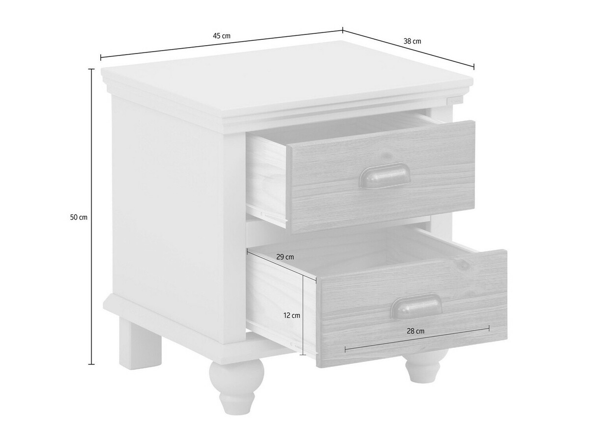 Нощно шкафче Tivmeri 101 (Сив + Кафяв)