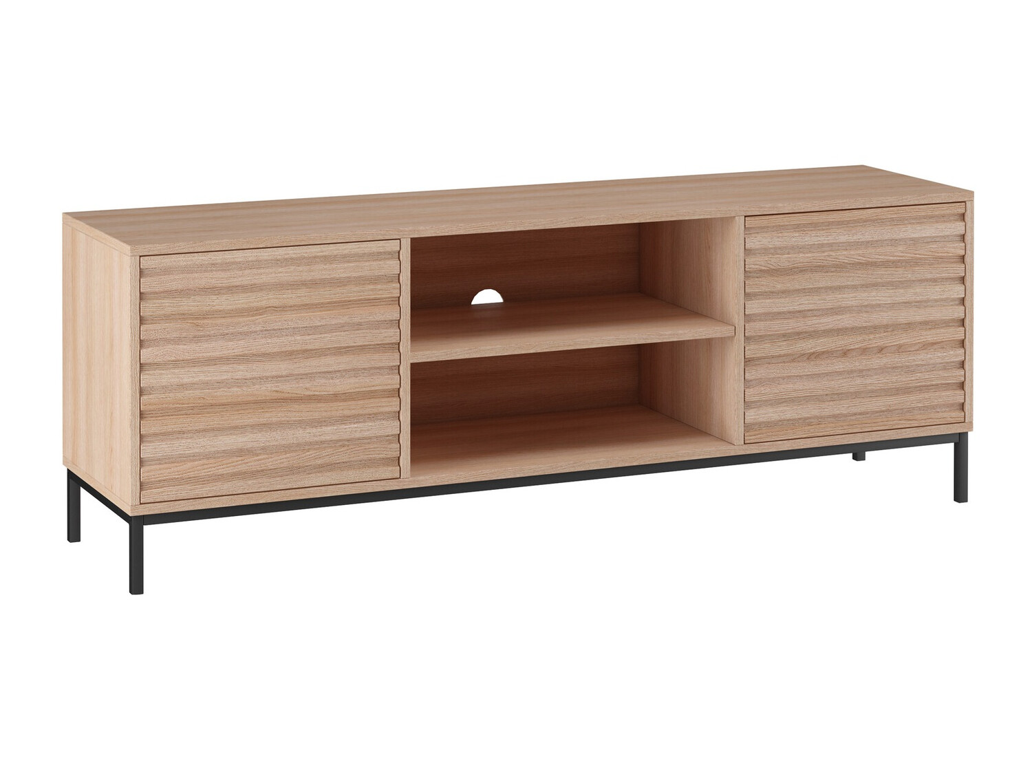 ТВ шкаф Denton 844 (Черен + Дъб)