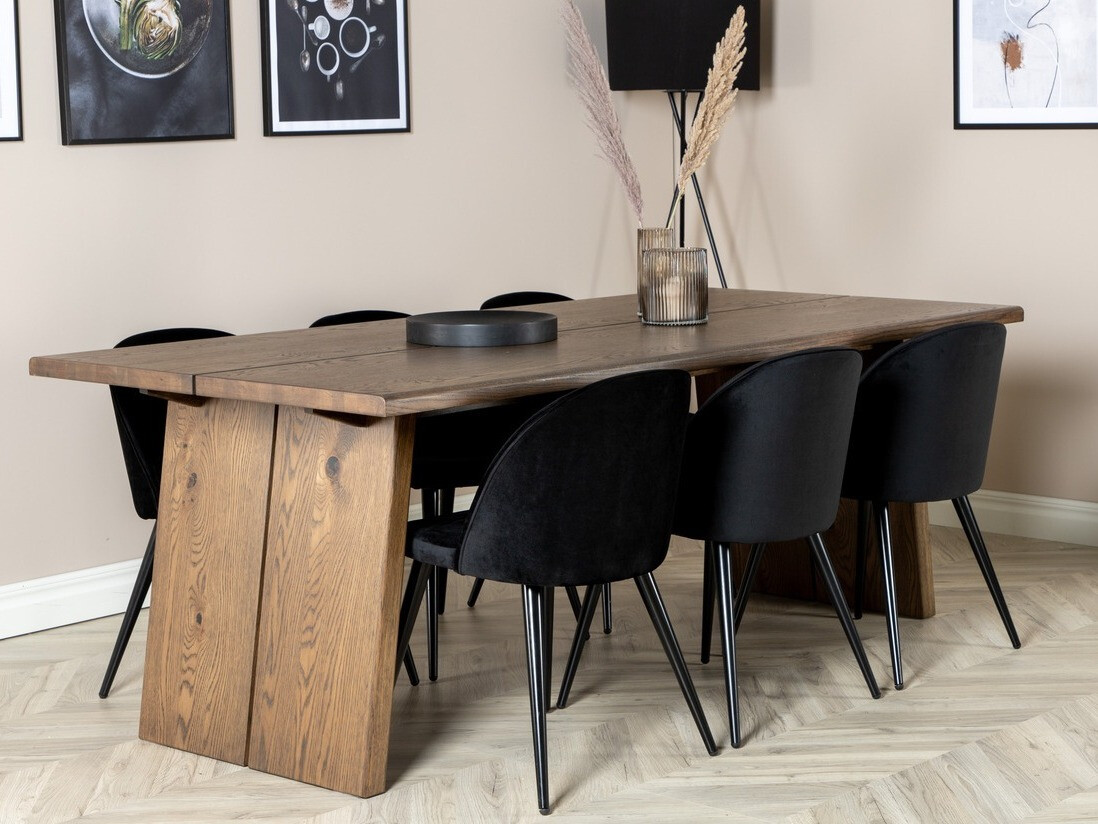 Маса и столове за трапезария Dallas 1856 (Черен)