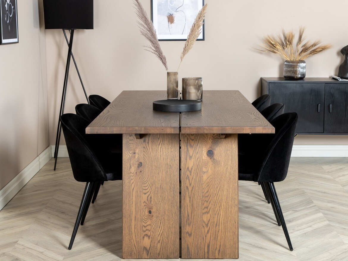 Маса и столове за трапезария Dallas 1856 (Черен)