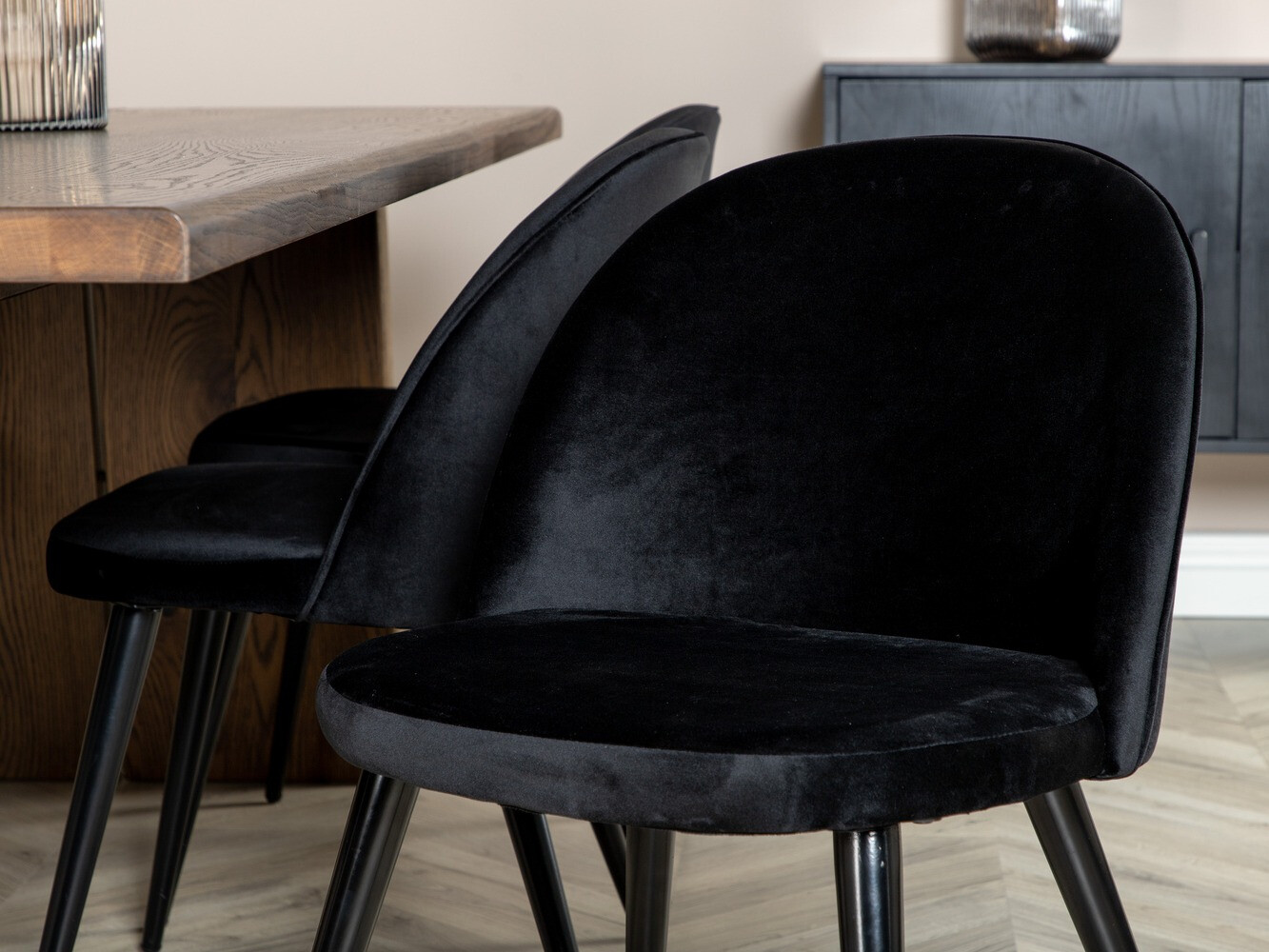 Маса и столове за трапезария Dallas 1856 (Черен)