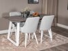 Маса и столове за трапезария Dallas 1978 (Бял + Светло сив)