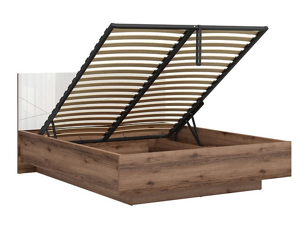 Легло Fivale 122 (Тъмен деланов дъб + Бял гланц)