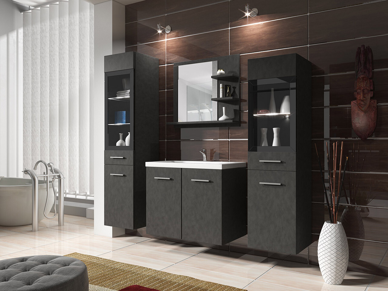 Комплект за баня Scientia IV (Matera сив)