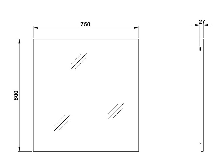 Огледало Salciro 107 (Бял)