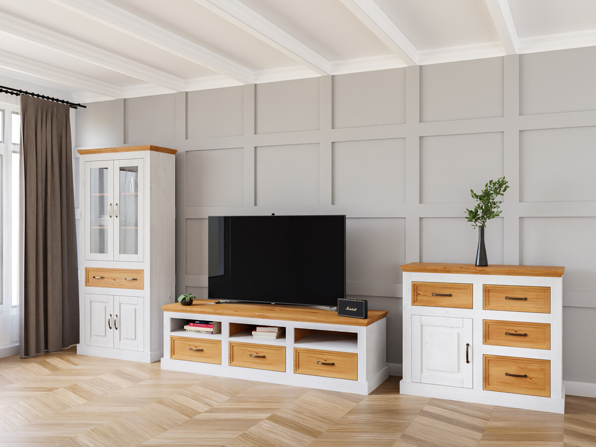 Комплект за хол Tolelio 115 (Бял + Бор)