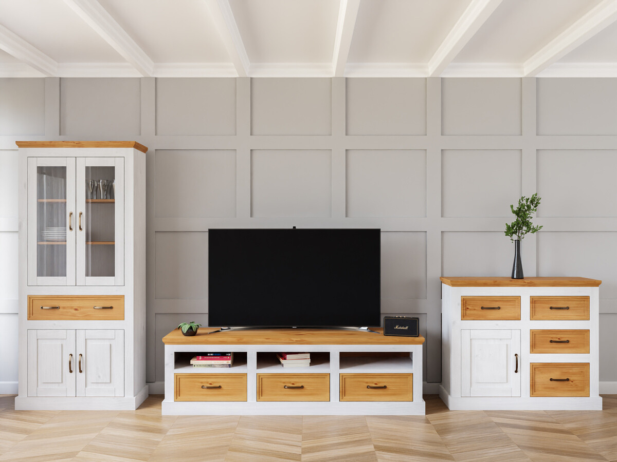 Комплект за хол Tolelio 115 (Бял + Бор)