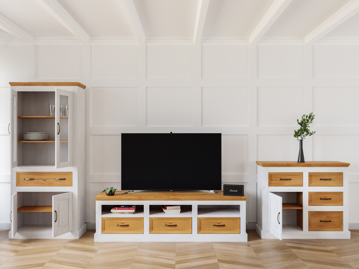 Комплект за хол Tolelio 115 (Бял + Бор)