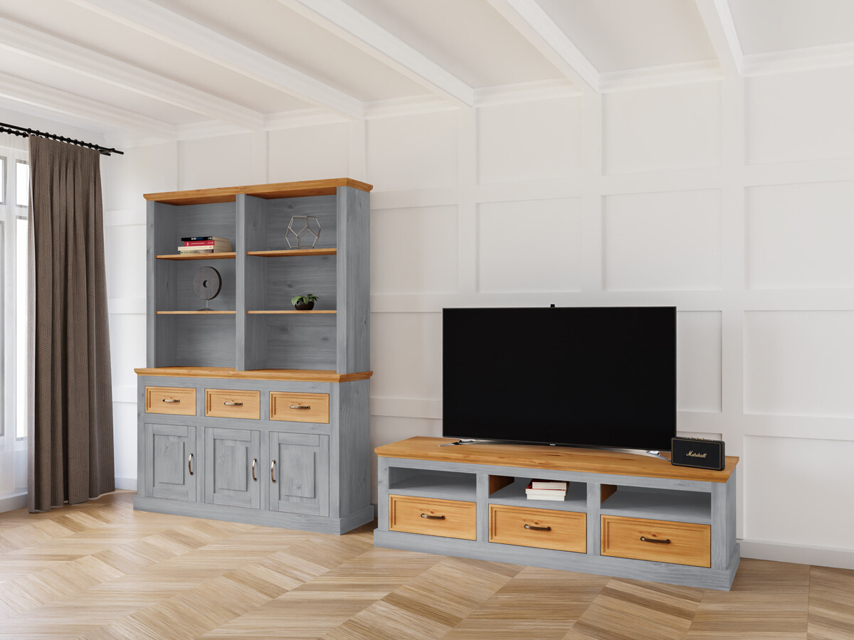 Комплект за хол Tolelio 117 (Бор + Сив)