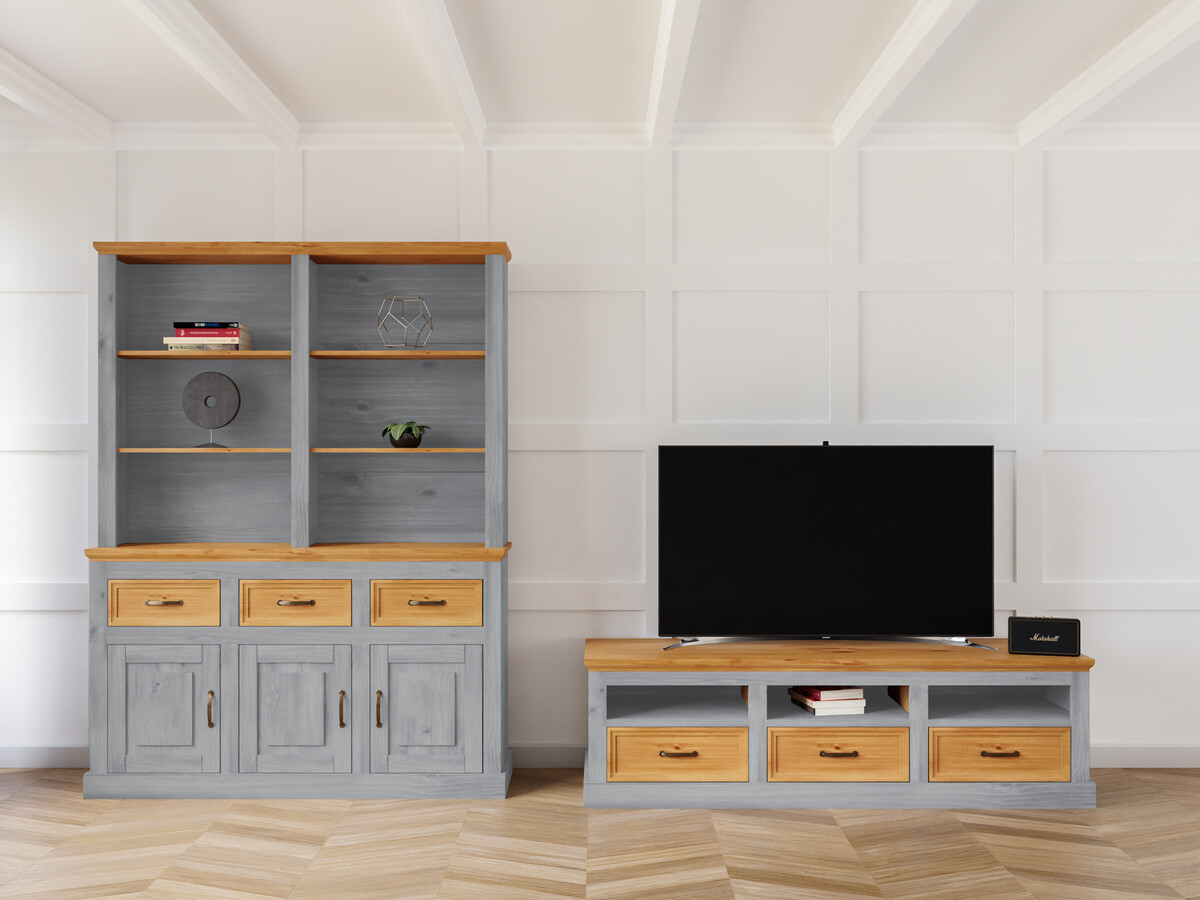 Комплект за хол Tolelio 117 (Бор + Сив)