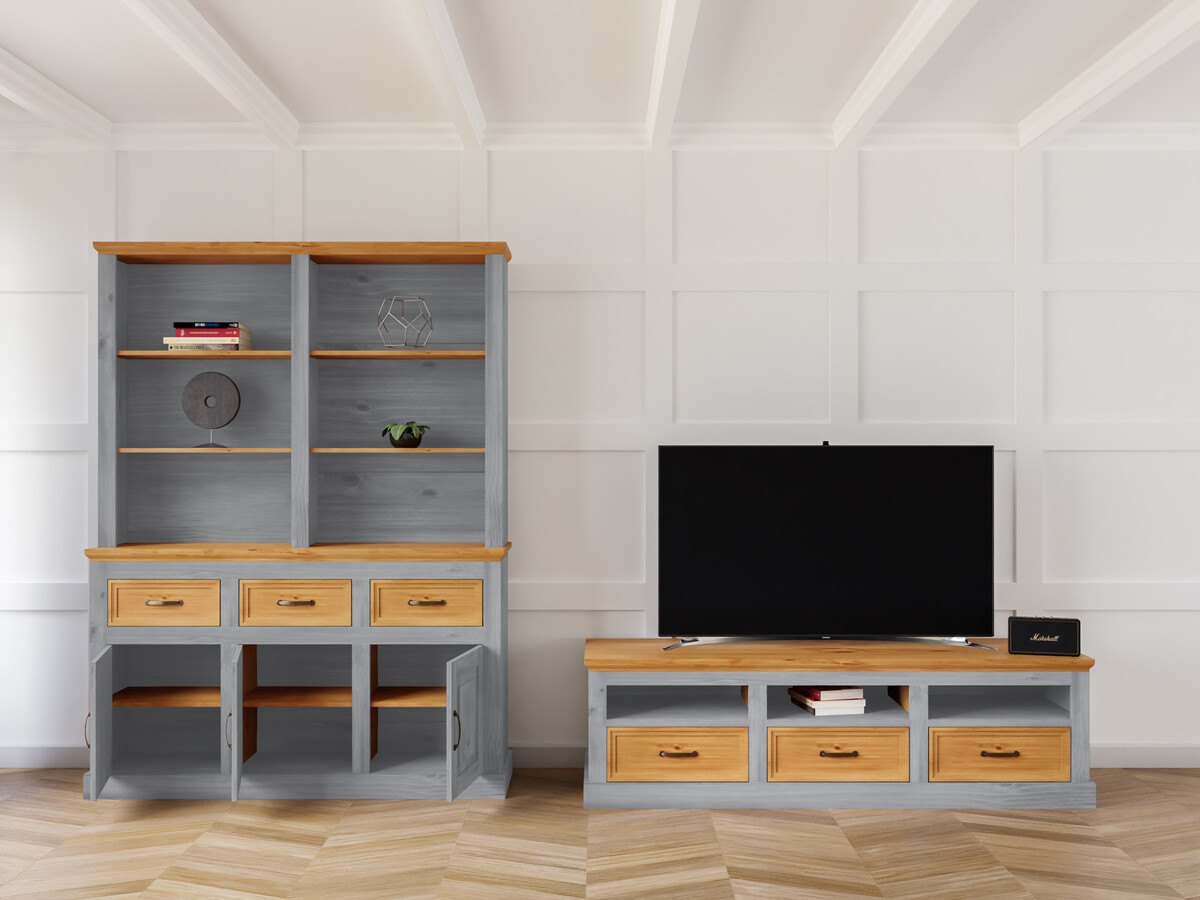 Комплект за хол Tolelio 117 (Бор + Сив)