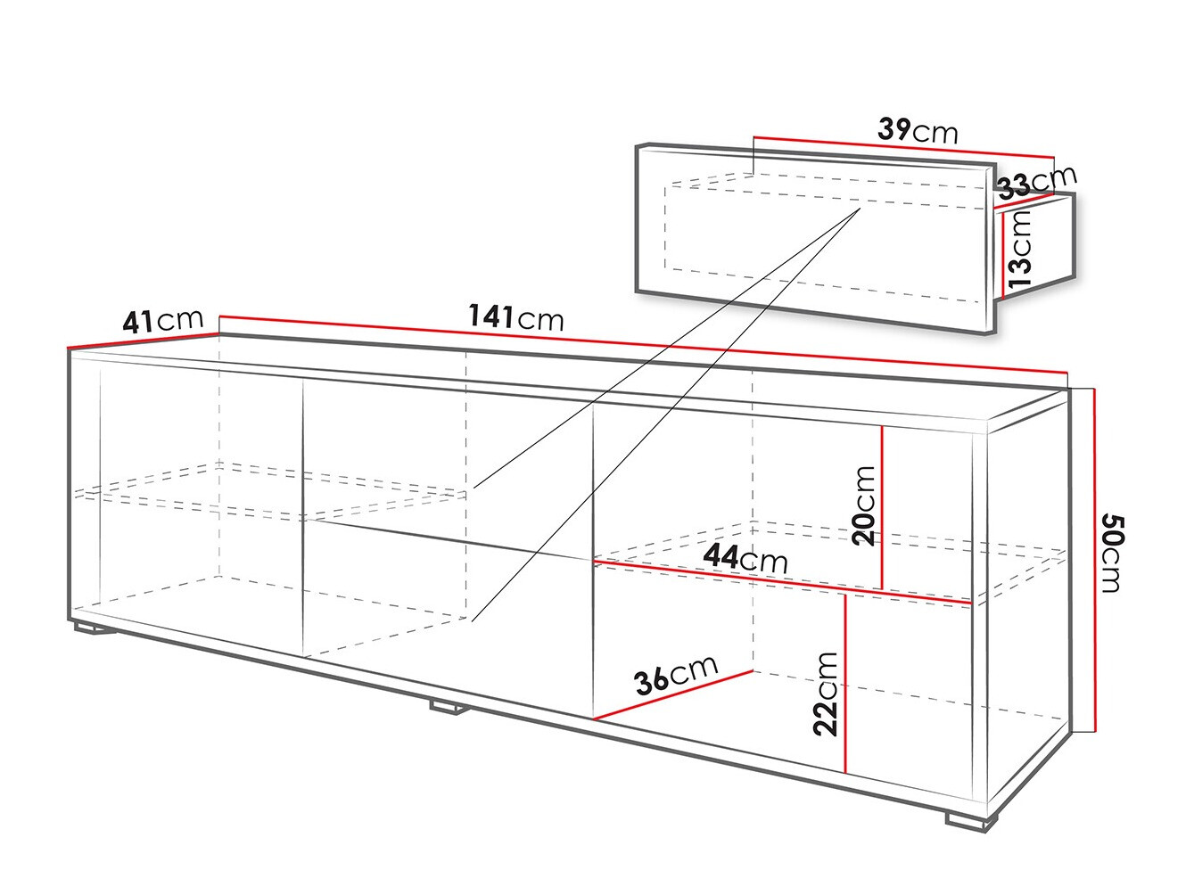 ТВ шкаф Comfivo Fersoe 109 (Бял)