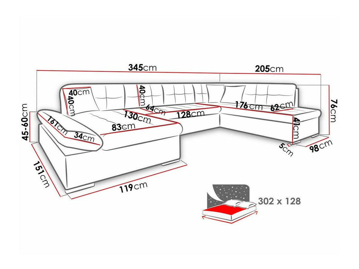 Ъглов диван Comfivo 150 (Poso 1)