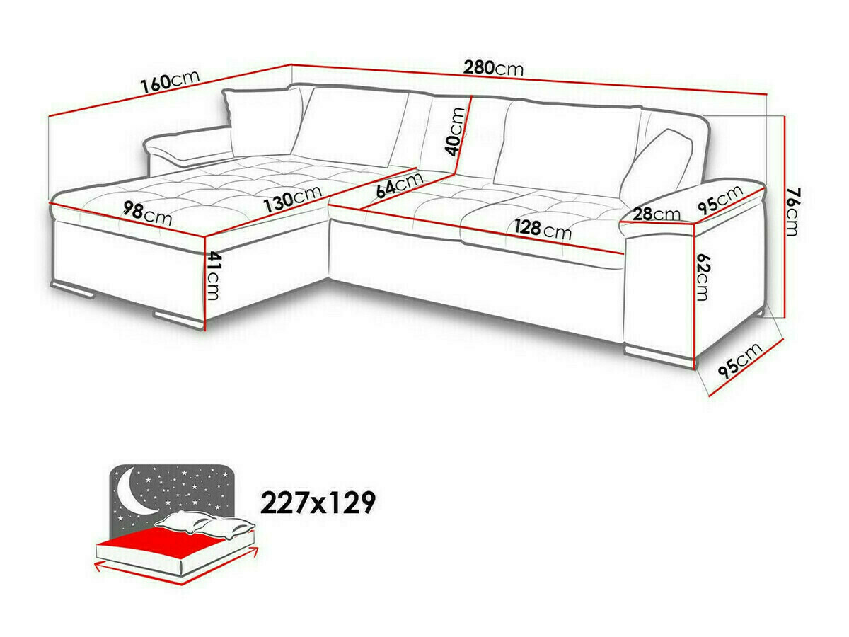 Ъглов диван Comfivo 107 (Poso 110)