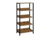 Етажерка Larnovo 108 (Тъмен дъб + Черен)
