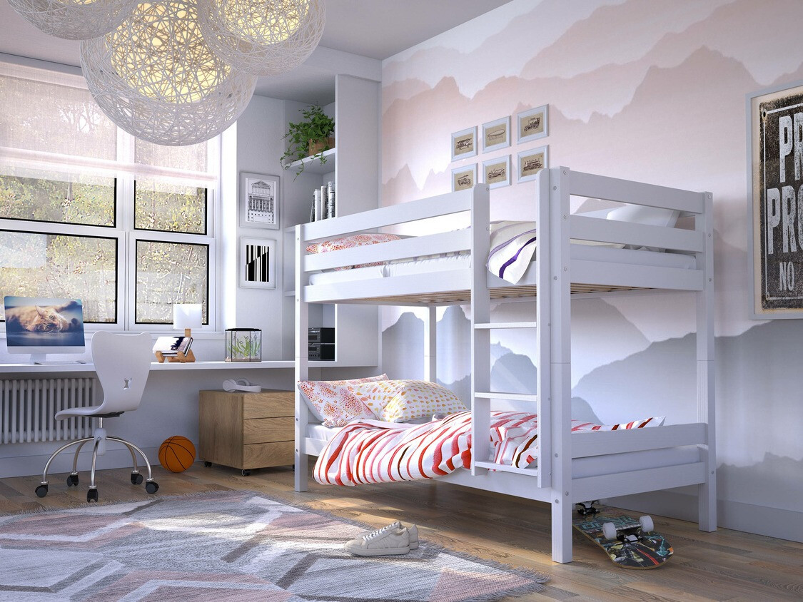 Двуетажно легло Ogden 163 (Бял)