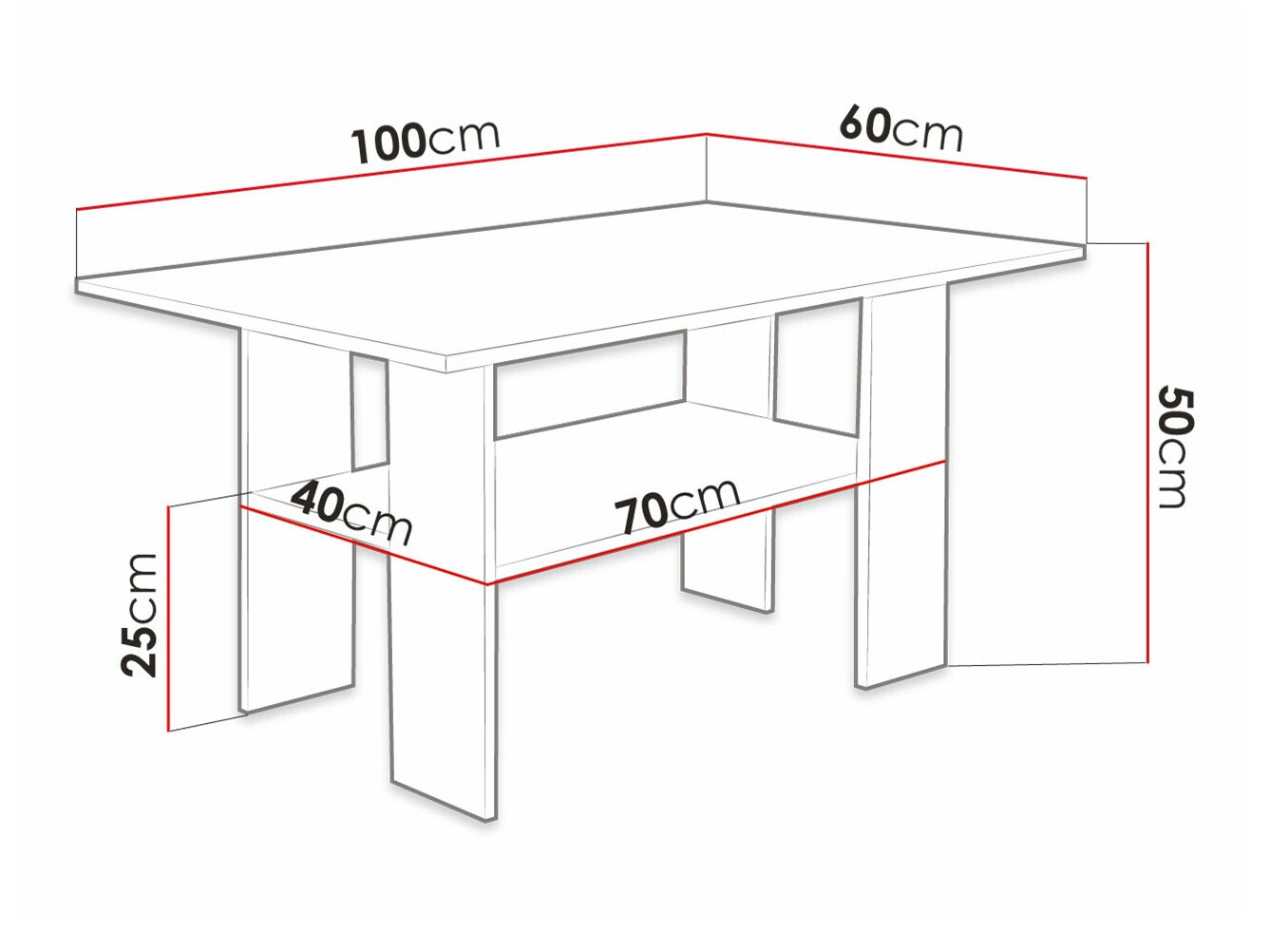 Масичка за кафе Reading 101 (Черен + Craft дъб)