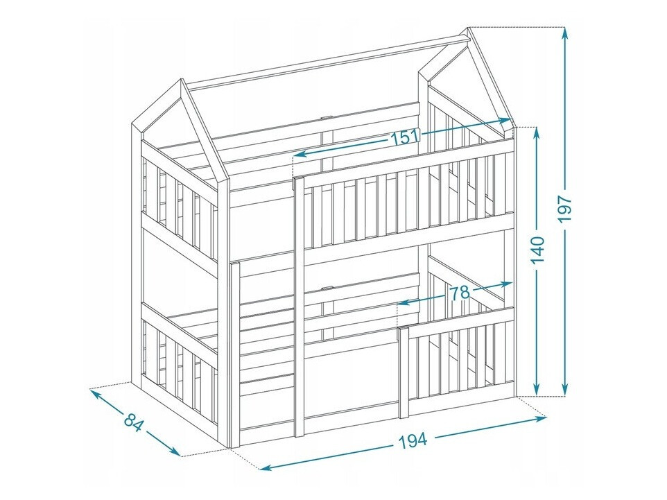 Двуетажно легло Aurora 175 (Бор)