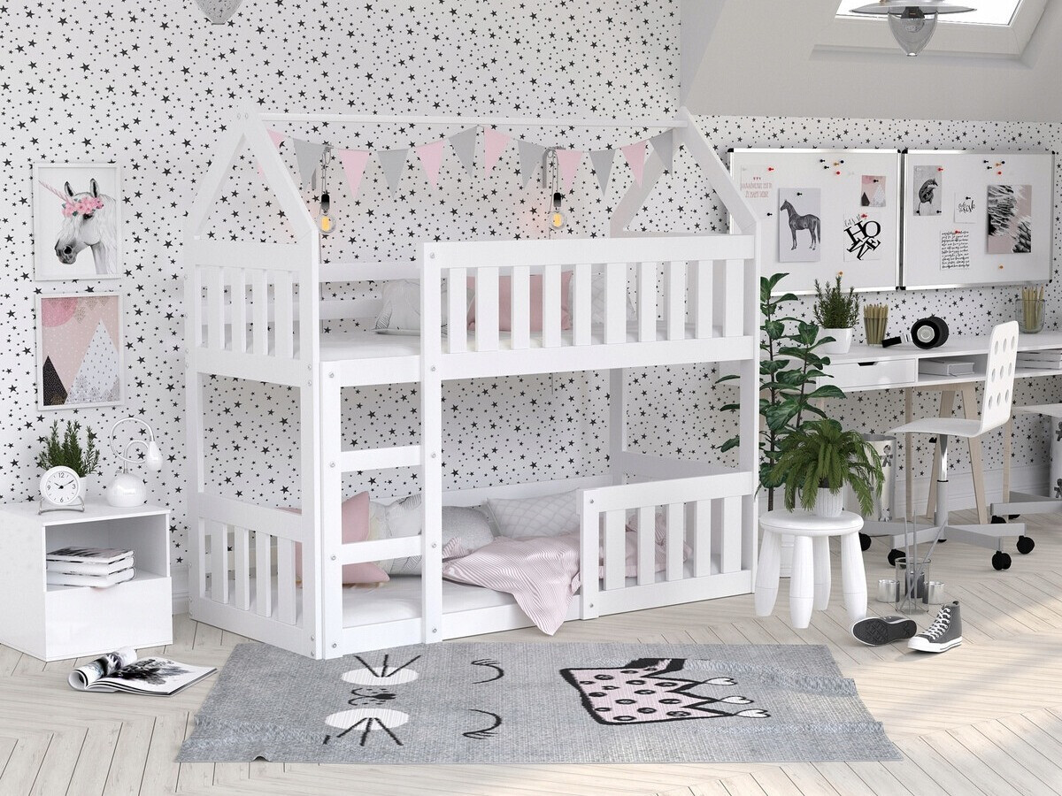 Двуетажно легло Aurora 175 (Бял)