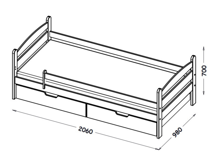 Легло Ogden 166 (Ярък дърво)
