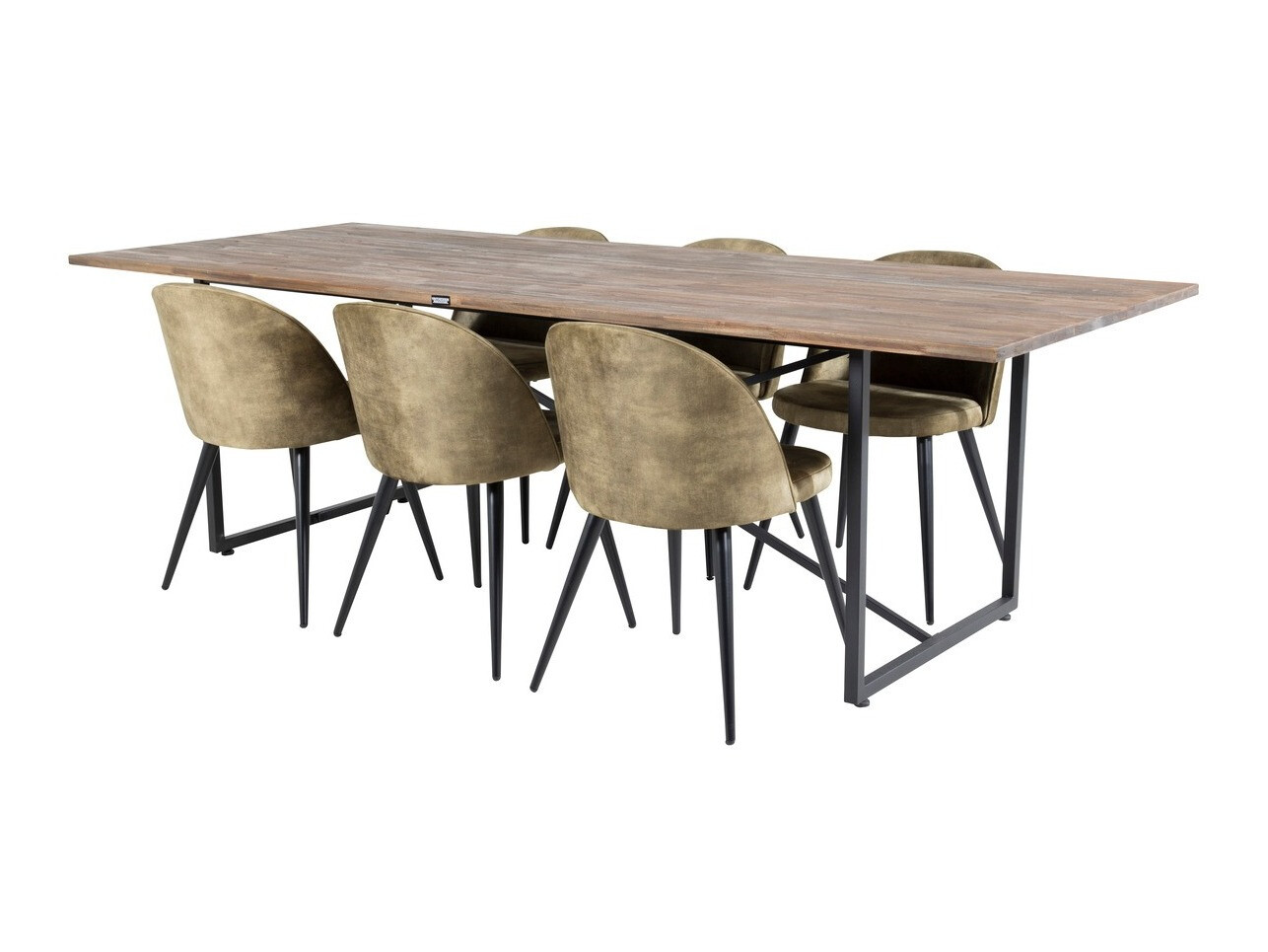 Маса и столове за трапезария Dallas 1598 (Пепеливо зелен)