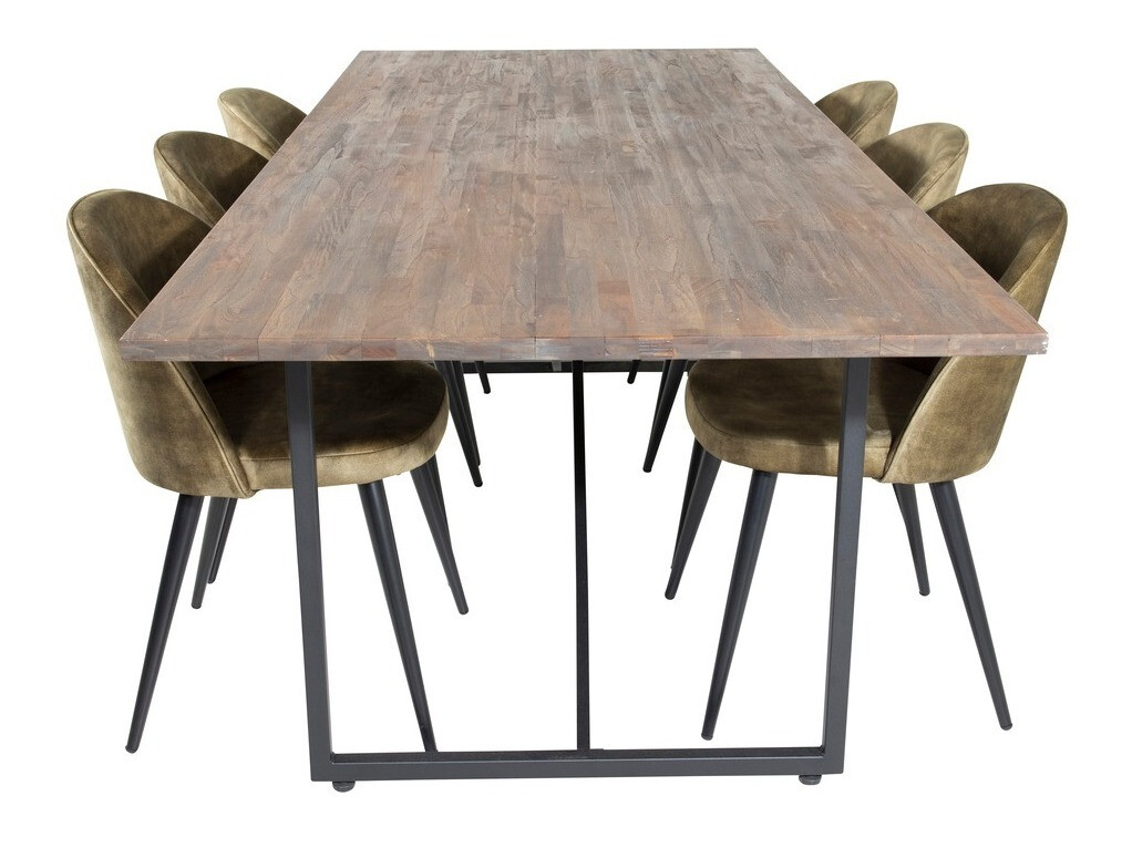 Маса и столове за трапезария Dallas 1598 (Пепеливо зелен)