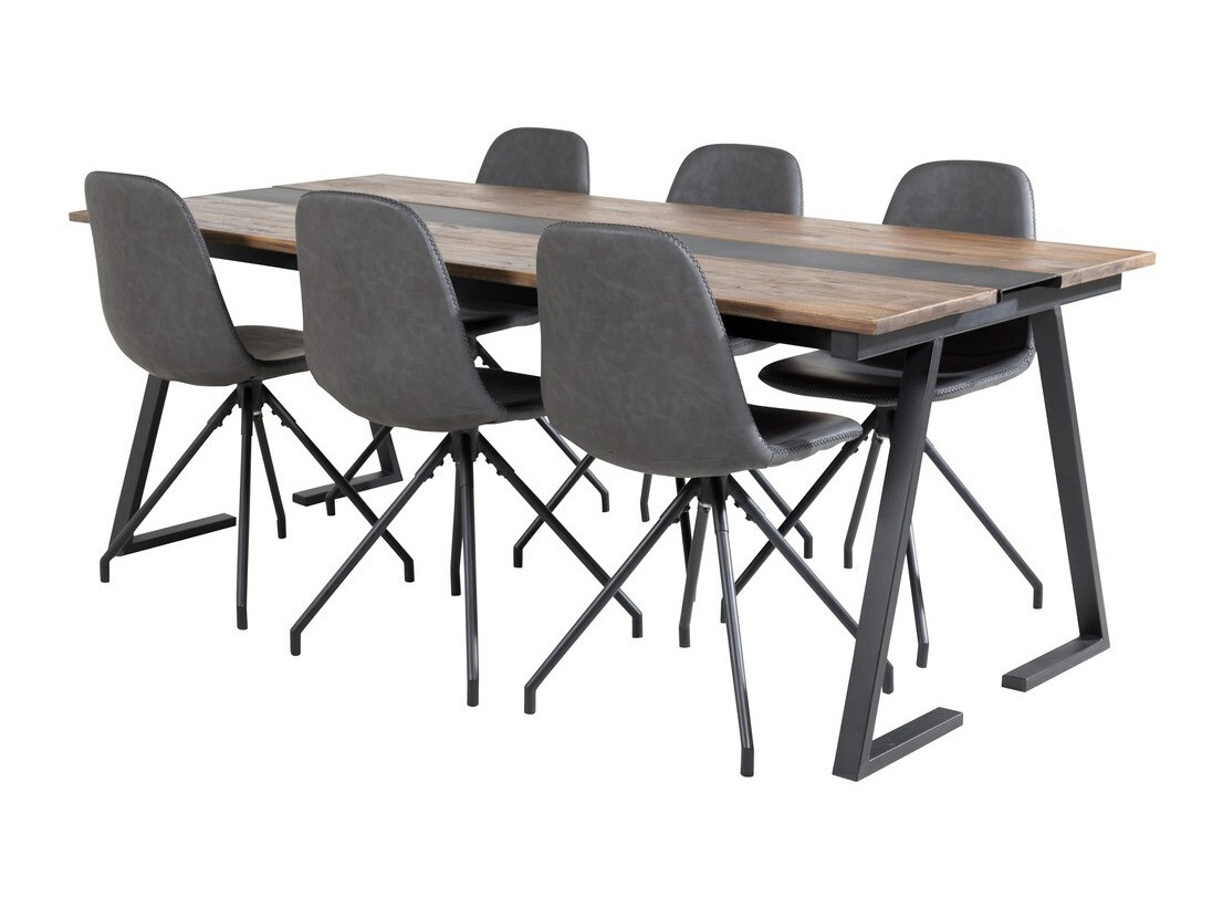 Маса и столове за трапезария Dallas 1938 (Черен)