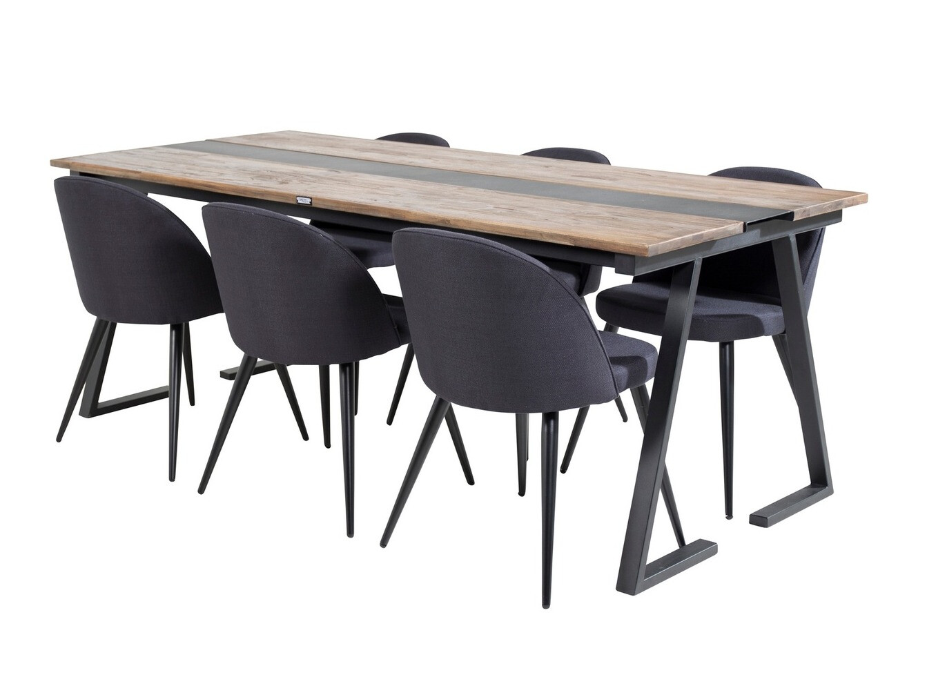 Маса и столове за трапезария Dallas 1944 (Черен)