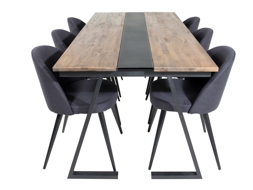 Маса и столове за трапезария Dallas 1944 (Черен)