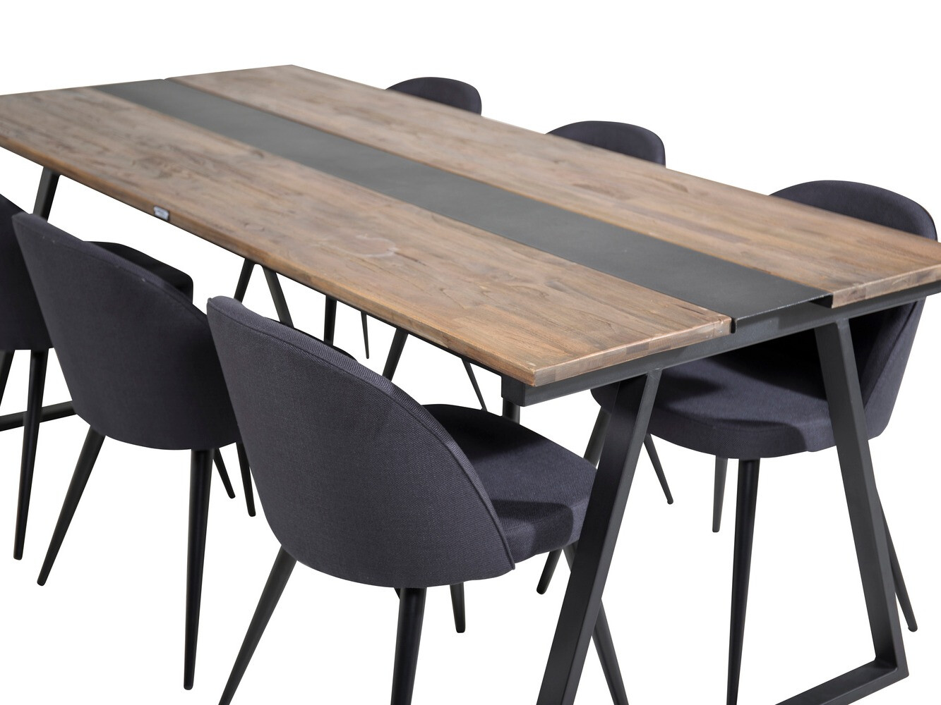 Маса и столове за трапезария Dallas 1944 (Черен)