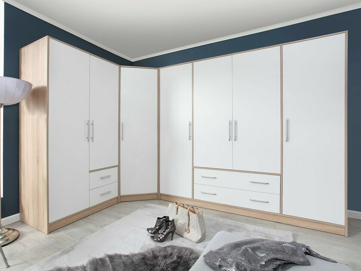 Етажерка Cavmero 107 (Сонома дъб + Бял)