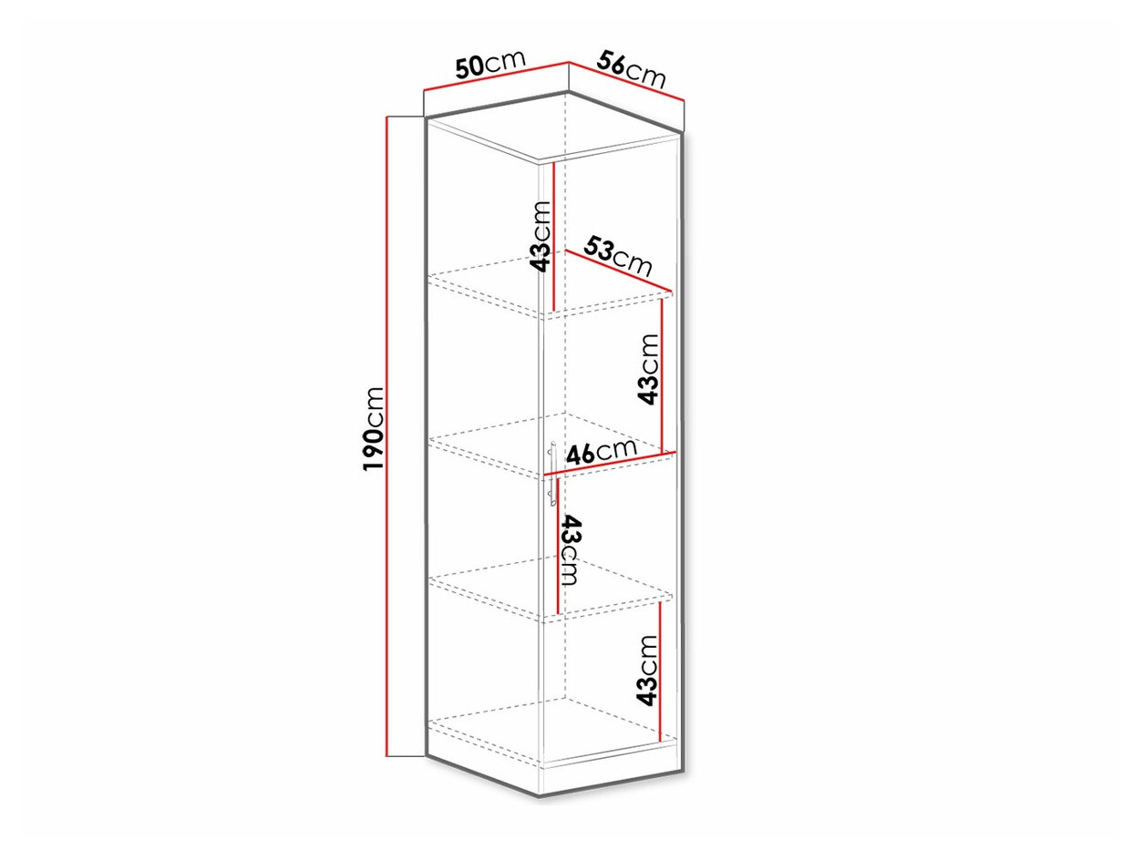 Етажерка Cavmero 107 (Сонома дъб + Бял)