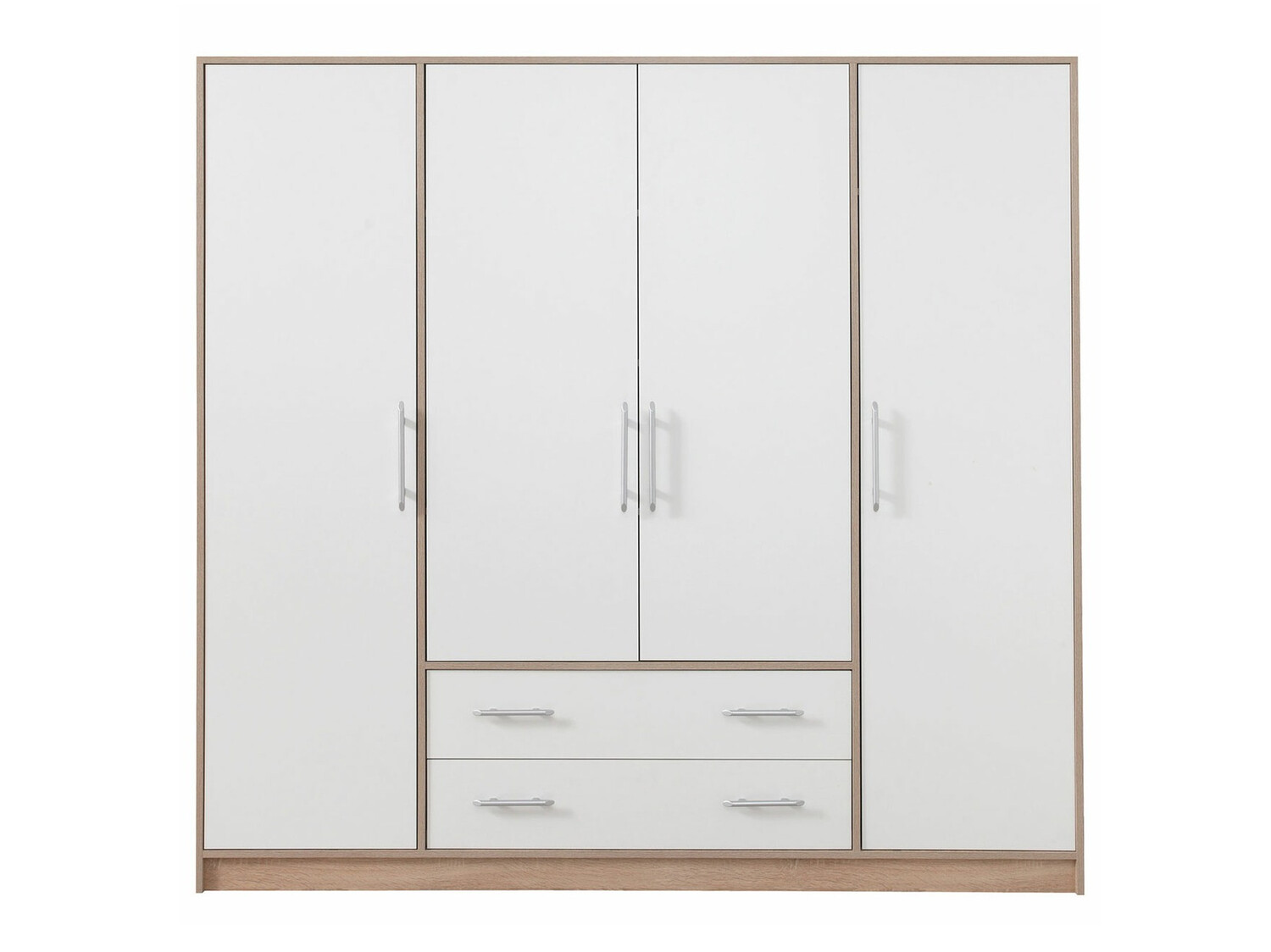 Гардероб Cavmero 100 (Сонома дъб + Бял)