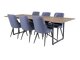 Маса и столове за трапезария Dallas 1865 (Черен + Син)