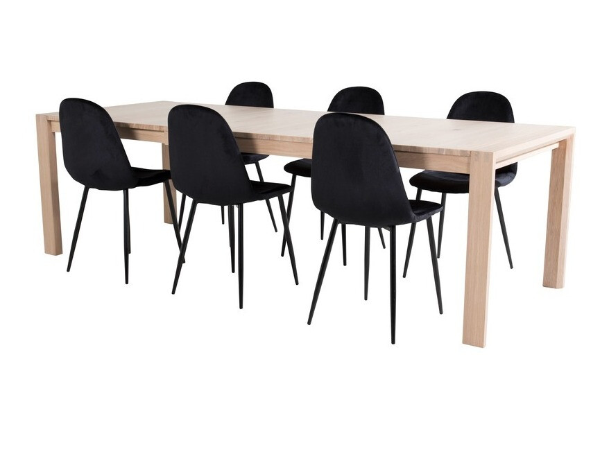 Маса и столове за трапезария Dallas 2027 (Ярък дърво)