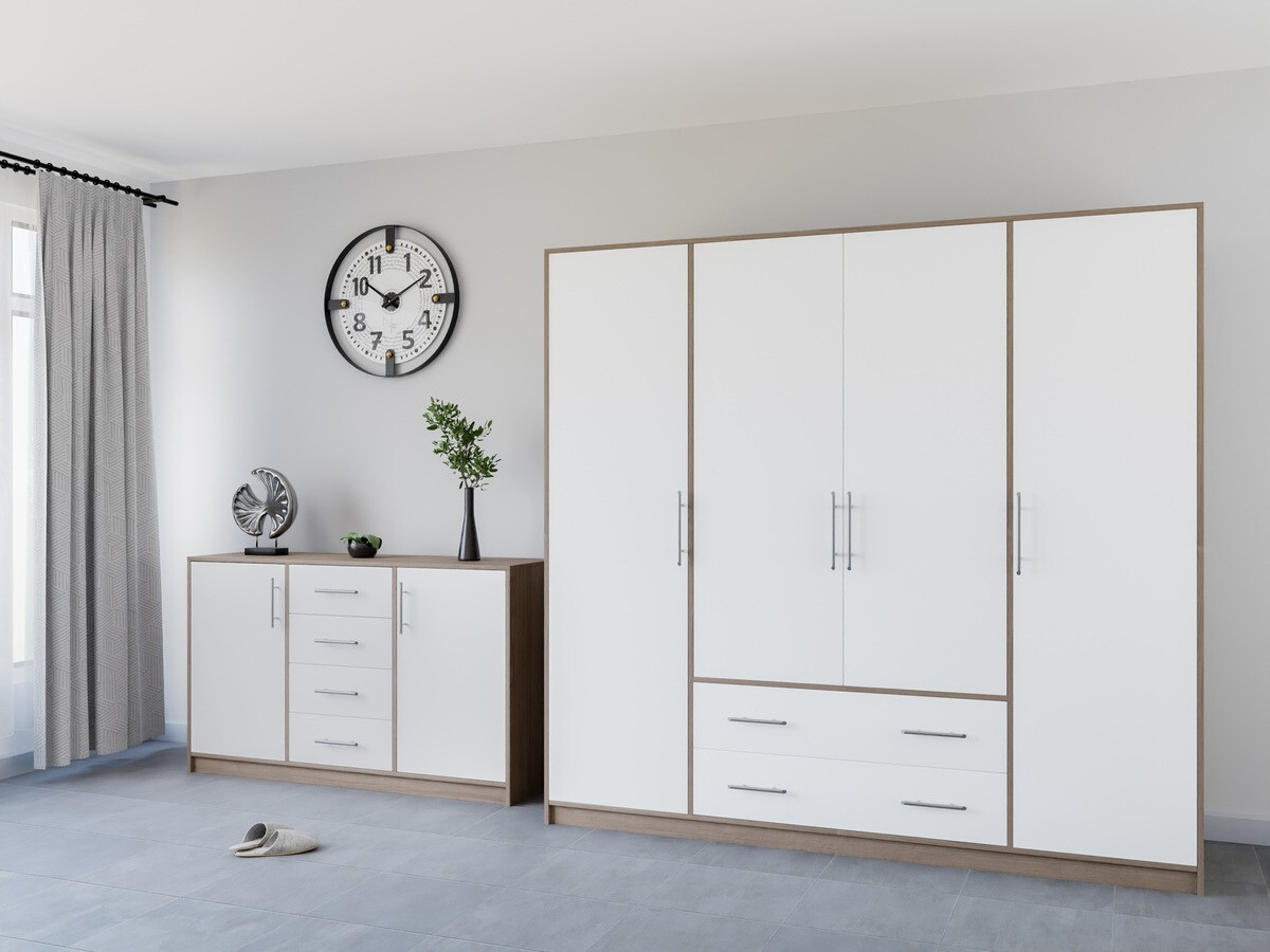 Скрин Cavmero 109 (Сонома дъб + Бял)