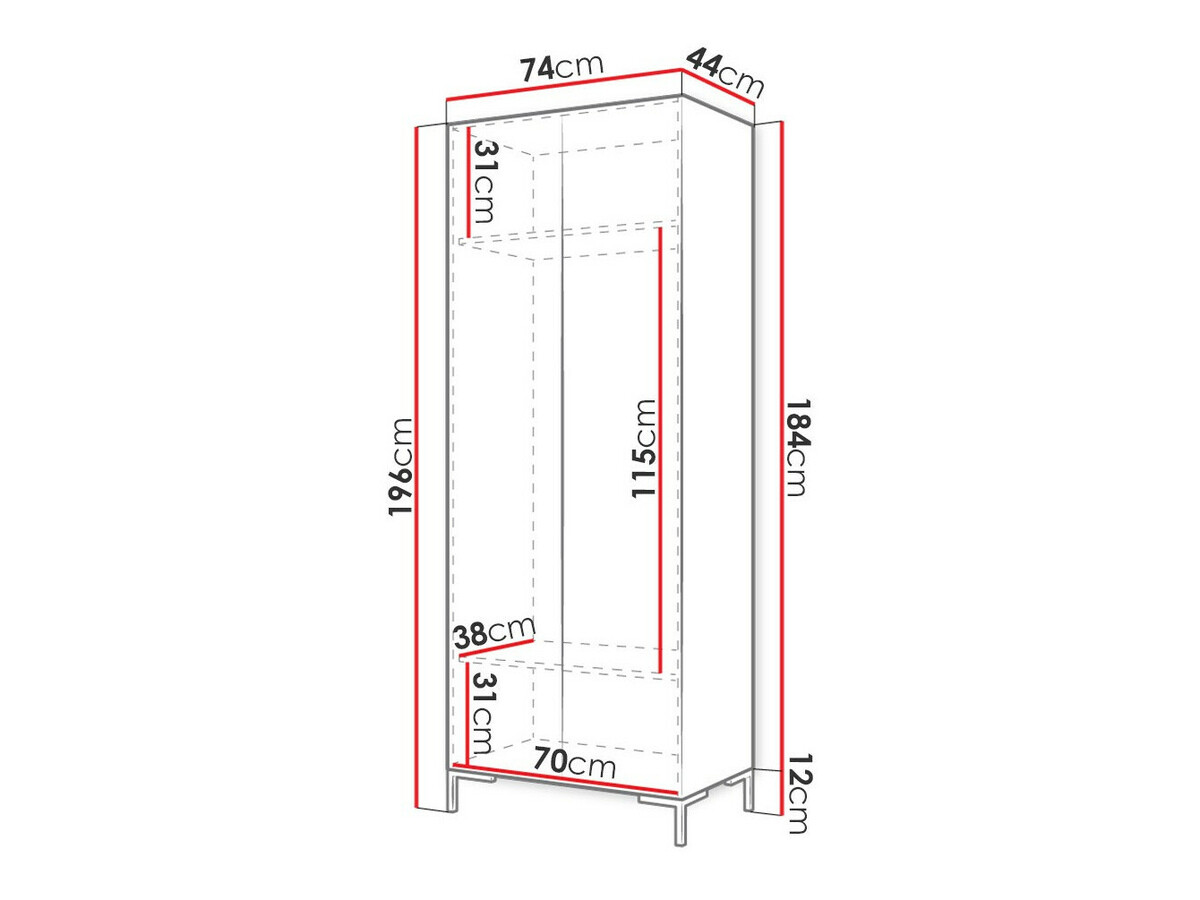 Гардероб Tivsoa 109 (Черен + Златно)