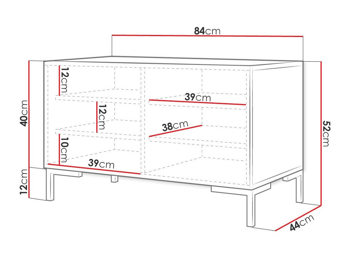 Шкаф за обувки Nomal (Бял + Златно)