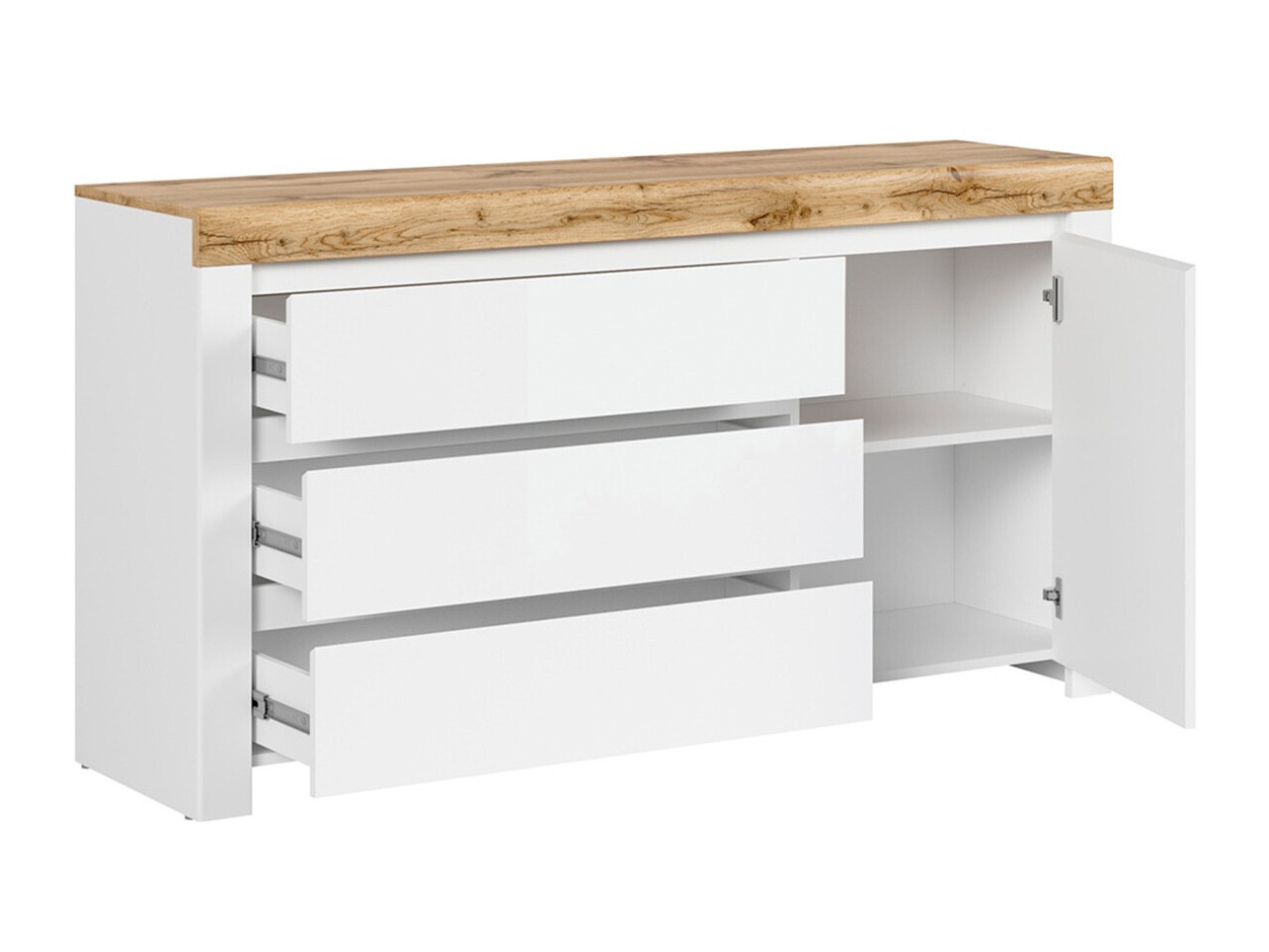 Скрин Sonsoru 100 (Бял + Бял гланц + Дъб уотан)