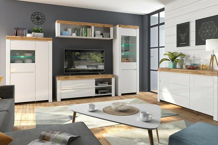 Скрин Sonsoru 100 (Бял + Бял гланц + Дъб уотан)