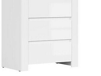 Етажерка Sonsoru 106 (Бял + Бял гланц + Дъб)