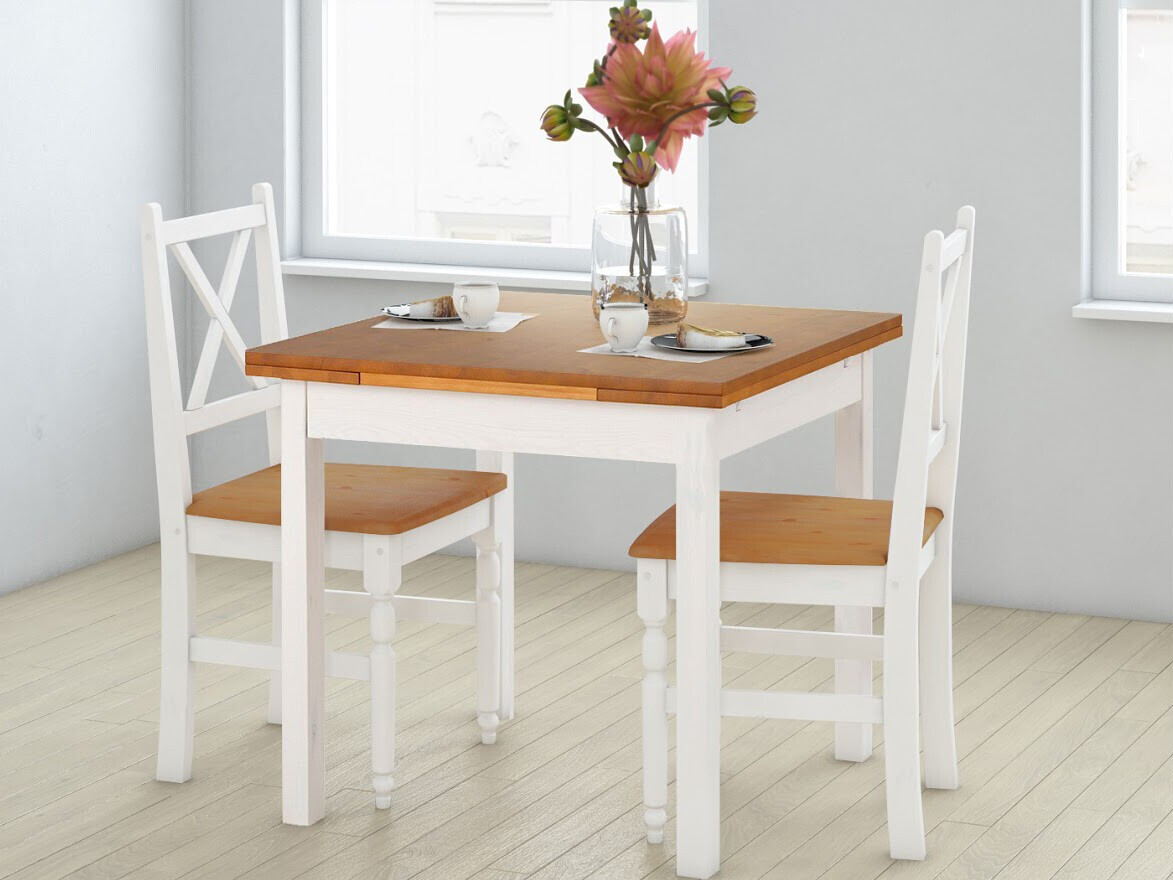 Маса Denton 878 (Бял + Меден дъб)